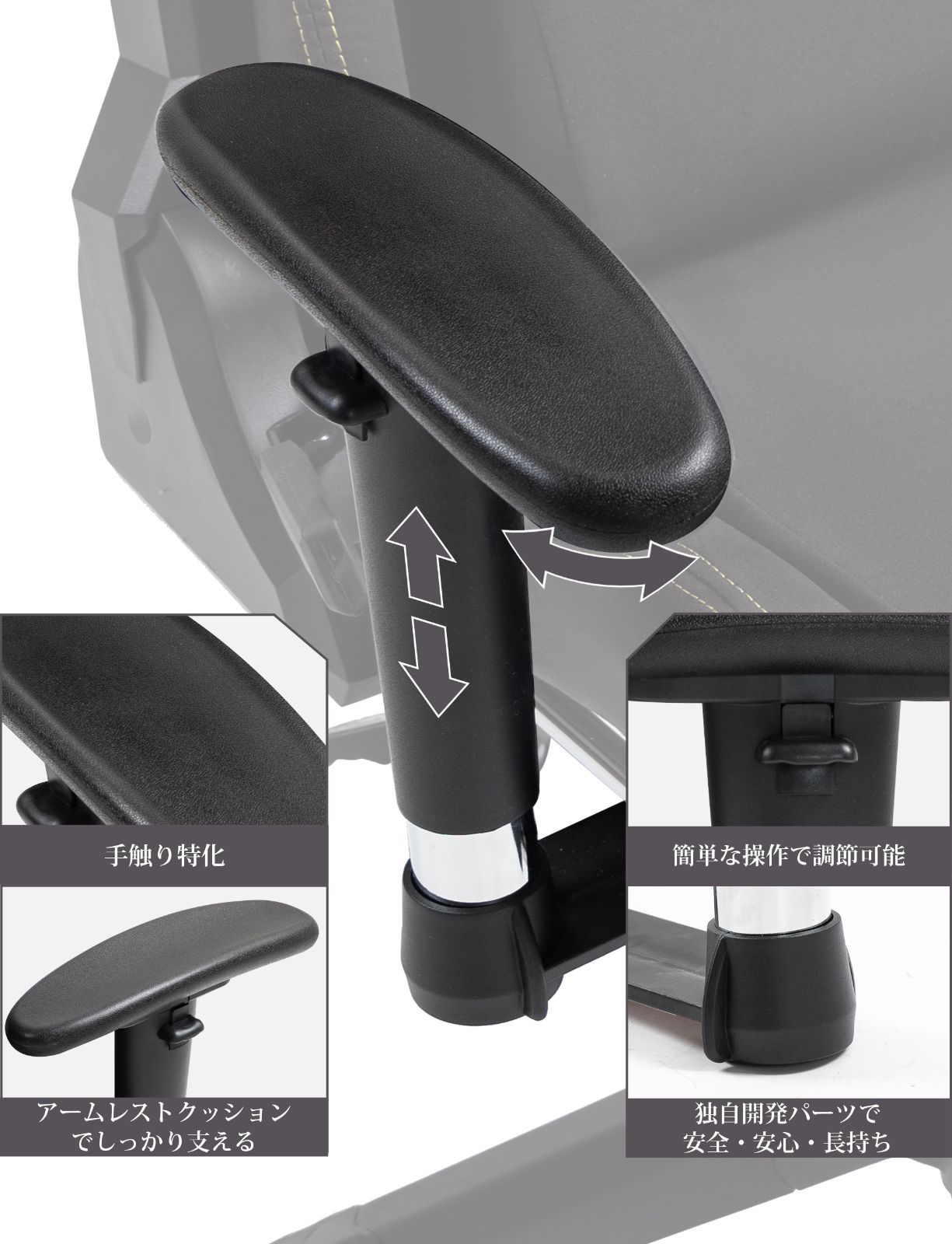 大好き Dowinx ゲーミングチェア 椅子 チェア ファブリック オットマン付き オフィスチェア パソコンチェア イス ゲームチェア 3Dアームレスト フットレスト デスクチェア ゲーム用チェア ポケットコイル 白 ホワイト