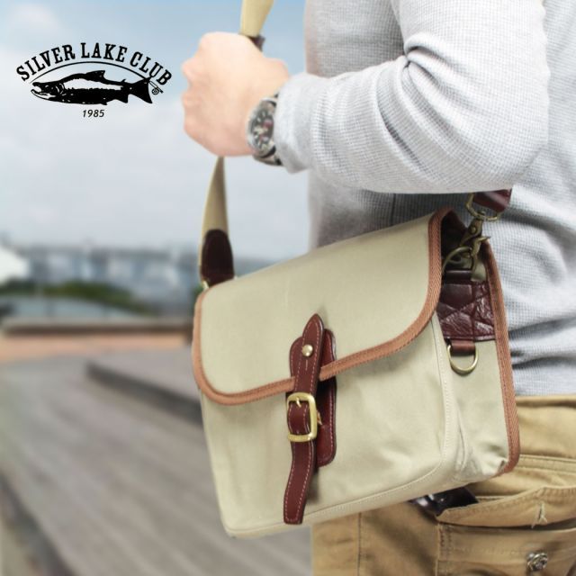 ショルダーバッグ メンズ ミニショルダー SILVER LAKE CLUB シルバーレイククラブ 帆布 はんぷ ブランド 斜めがけ バッグ 肩掛け 帆布 軽量 日本製 撥水 メンズ バッグ 小さめ 130126
