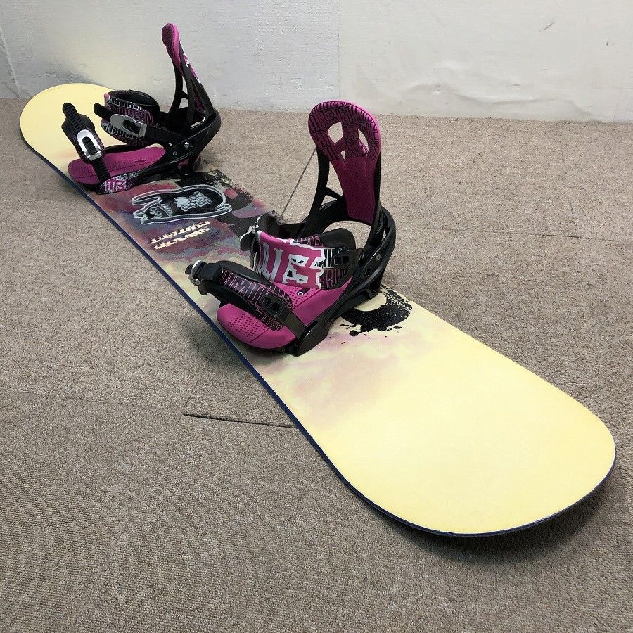 メンズ スノーボード SPOON current 153cm | ビンディング ミレニアムスリー 収納ケース付き ●