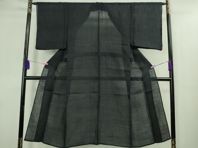 平和屋着物 上 夏物 男性 重要無形文化財 本場宮古上布 濃藍色地 苧麻 DZAA9079kh5