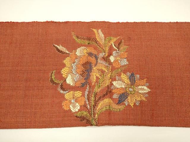 平和屋着物●八寸名古屋帯　紬地　間道　正絹　逸品　未使用　DAAT0500ob 平和屋着物○八寸名古屋帯 紬地 間道 正絹 逸品 未使用