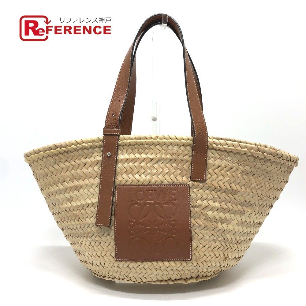 ロエベ アナグラム ストロー かごバッグ カバン トートバッグ