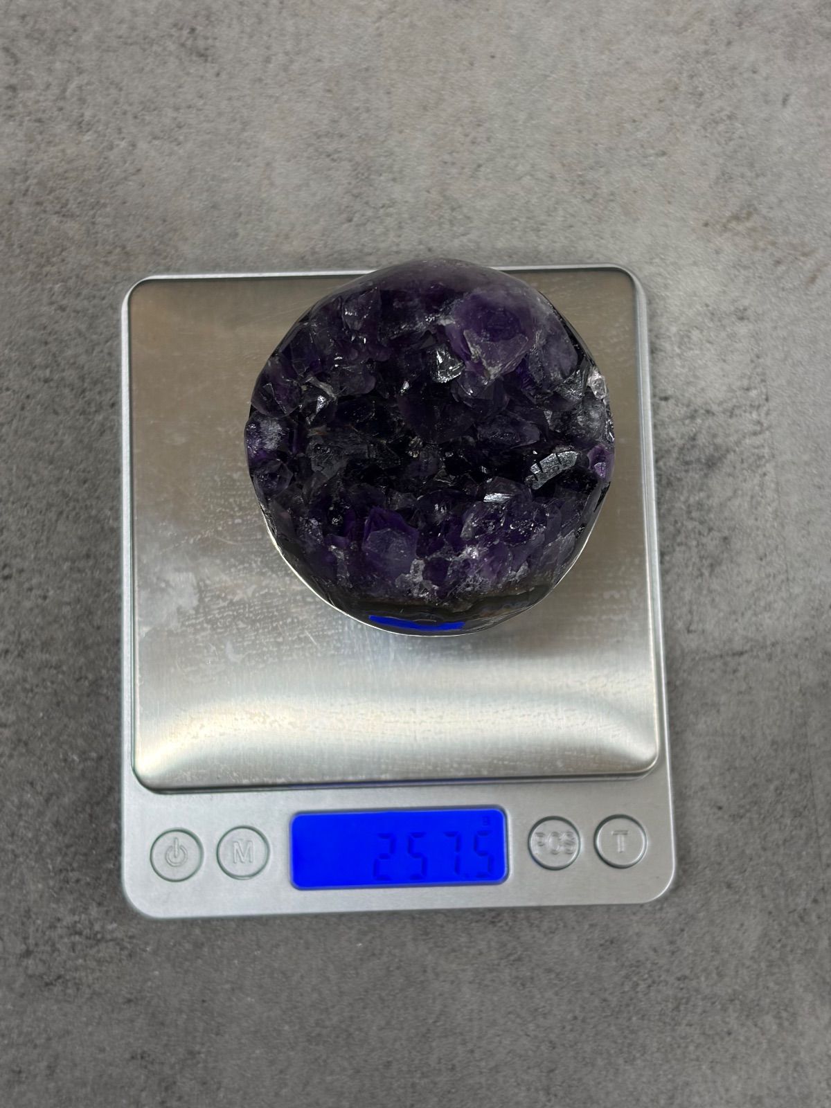 現品 天然石 パワーストン 笑口 アメジスト 丸玉 置物 8.6Kg