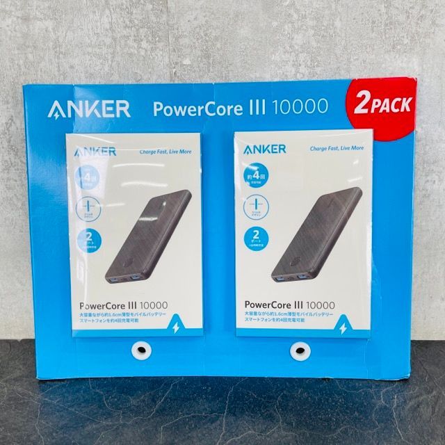 モバイルバッテリー 2個セット 新品未開封 ANKER アンカー POWERCORE III 10000 コストコ /52400 ウリカ  メルカリ