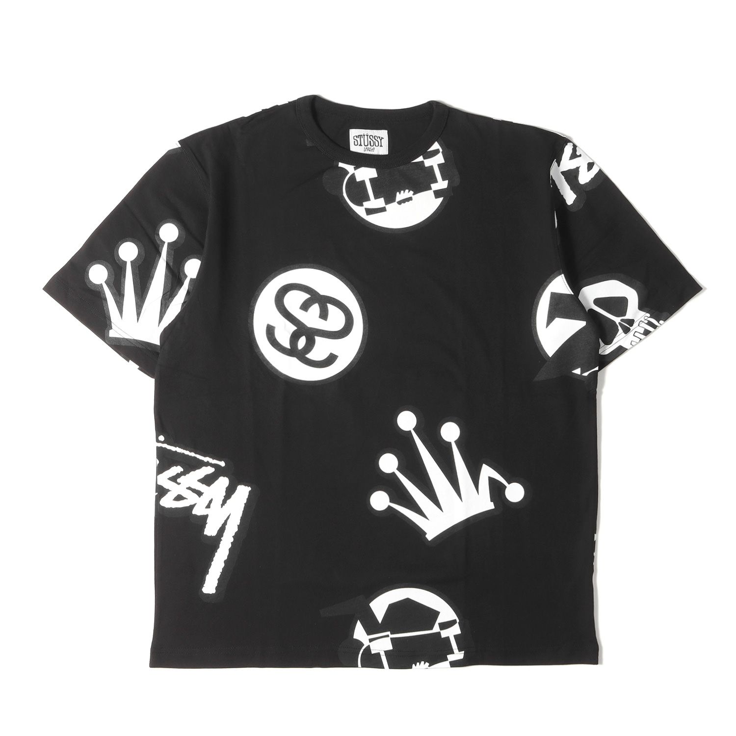 新品 STUSSY ステューシー Tシャツ サイズ:L 00s マルチ アイコン 