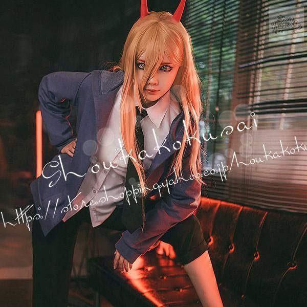 チェンソーマン風 Power パワー 血の悪魔 コスプレ衣装 ウィッグ cos靴 cosplayコスチューム仮装変装ハロウィン