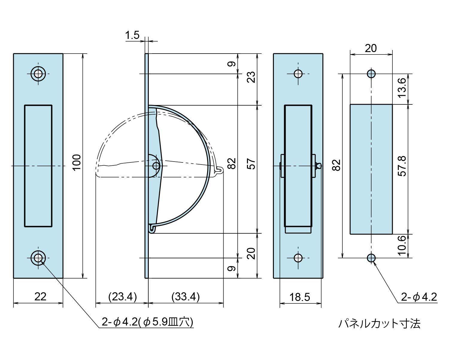 H-129-SUS ステンレス回転取手 ジョー プリンス竹下