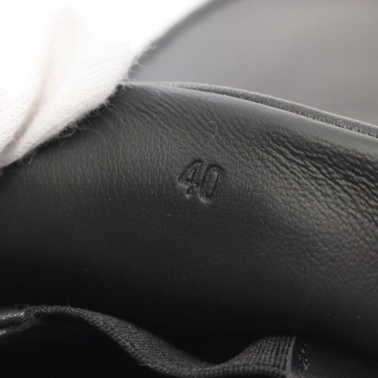 エルメス HERMES スリッポン キディ H251927ZH48400 ブラック レザー 
