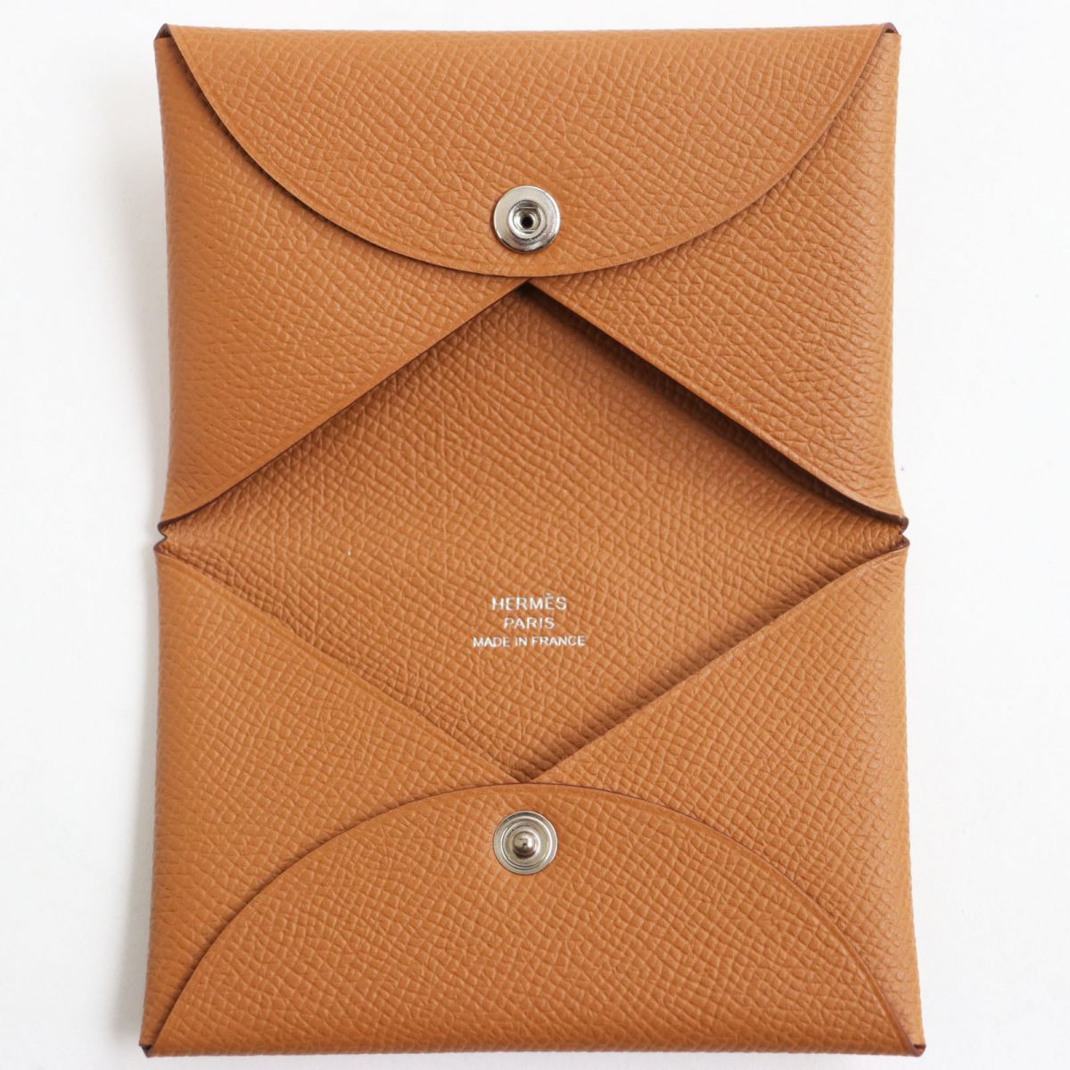 未使用品○HERMES エルメス カルヴィ ヴォーエプソン レザーコイン  