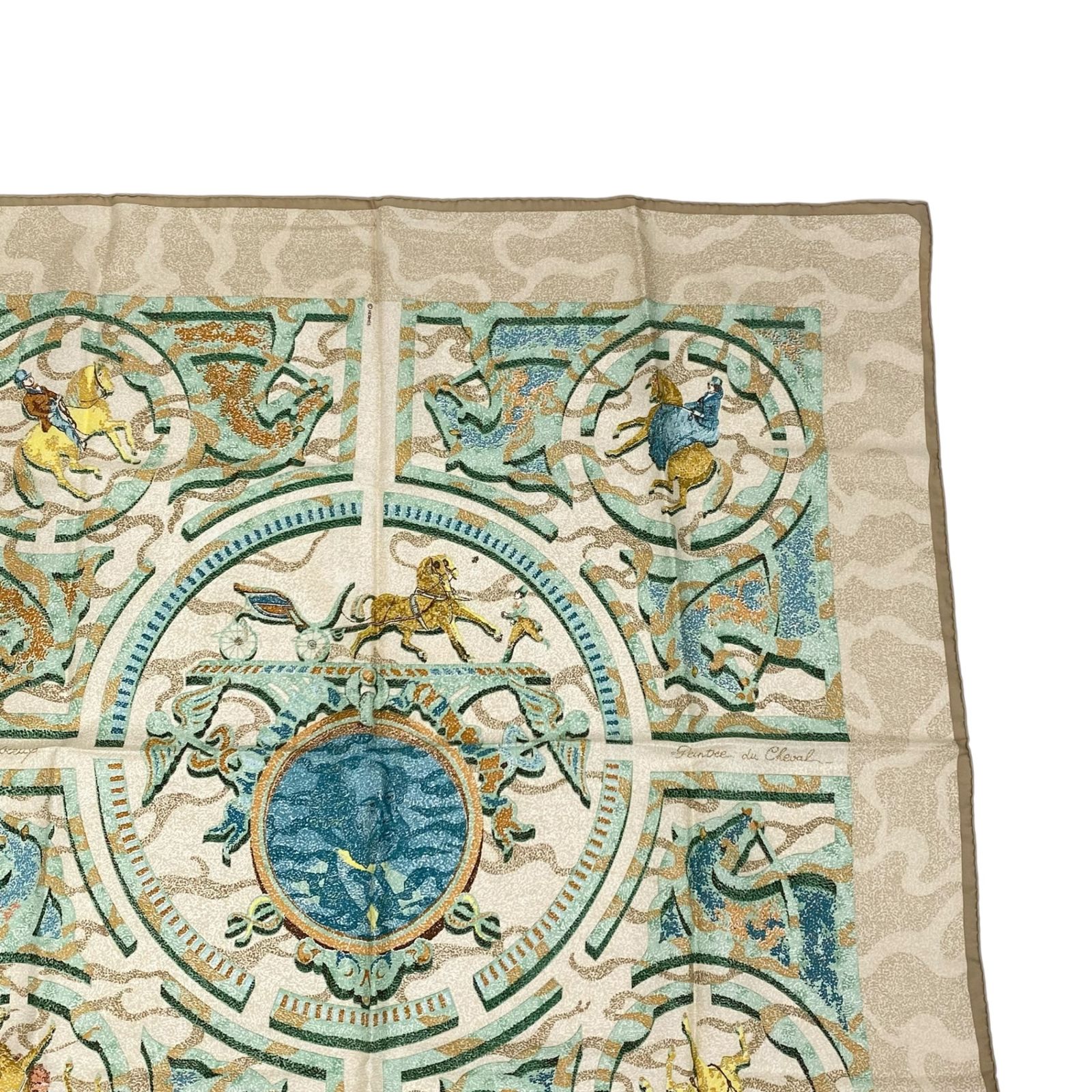 極美品 HERMES エルメス カレ90 シルク100% スカーフ PEINTRE DU