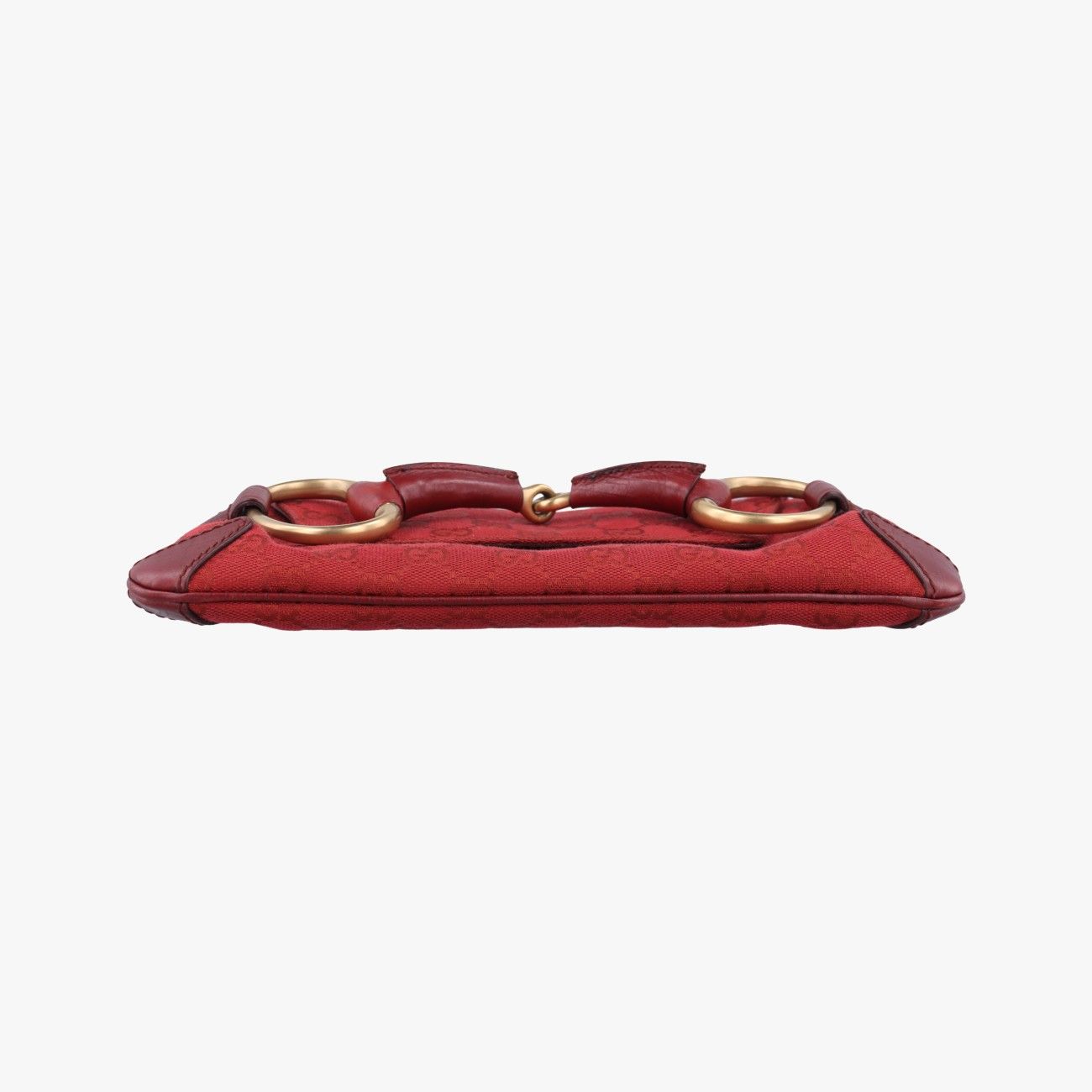 GUCCI グッチ ホースビット バニティバッグ スエード 赤