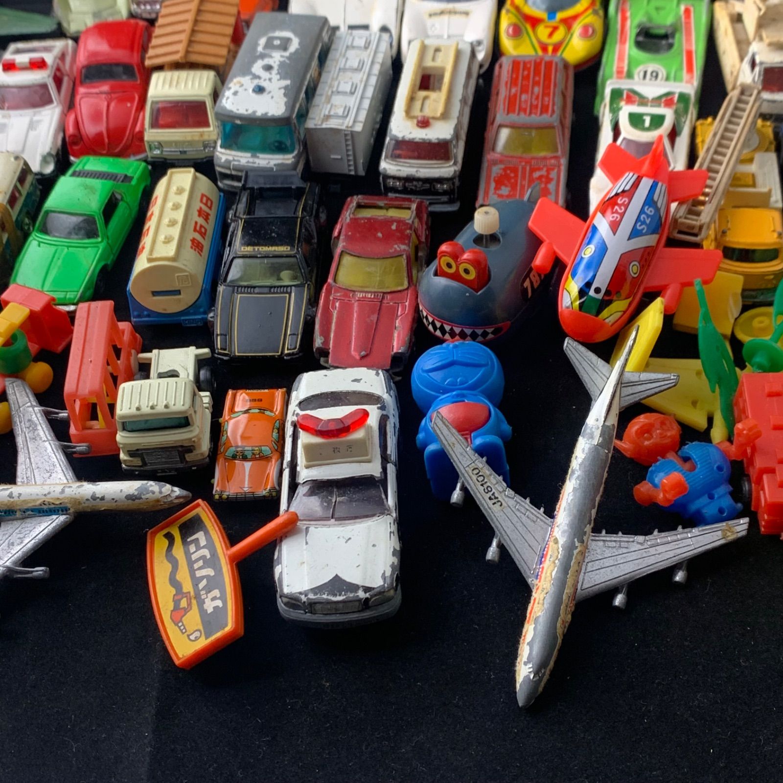 昭和レトロ ミニカー 飛行機 トラック パトカー おもちゃ ブリキ