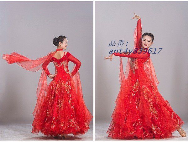  社交ダンス ドレス 社交ダンス衣装 ワンピース 広がる裾 発表会 競技着 練習着 演出用 ant 4 y 839617 ドレス ダンス衣装 社交ダンス