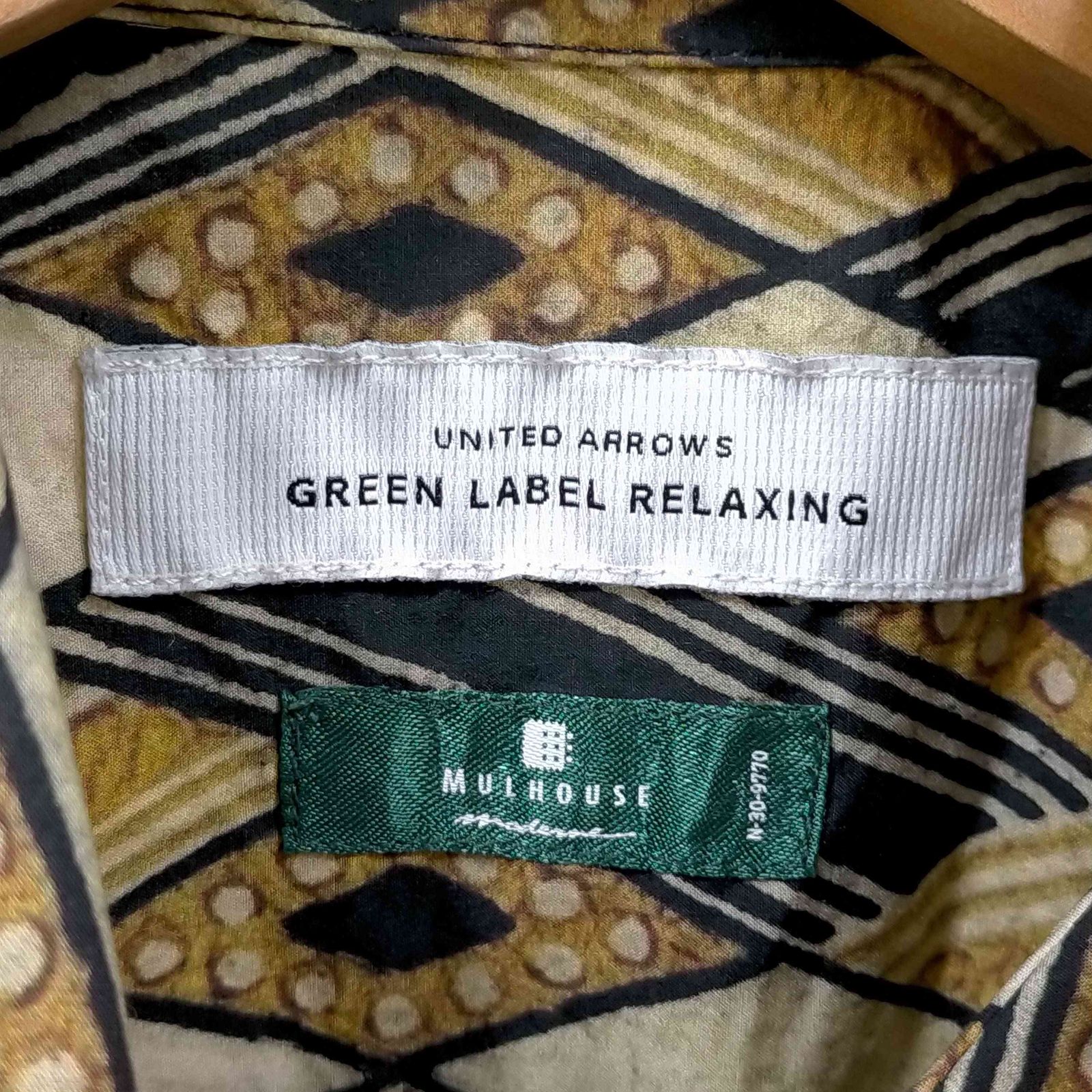 ユナイテッドアローズグリーンレーベルリラクシング UNITED ARROWS green label relaxing MULHOUSE  オープンカラー 半袖 シャツ メンズ JPN：S - メルカリShops