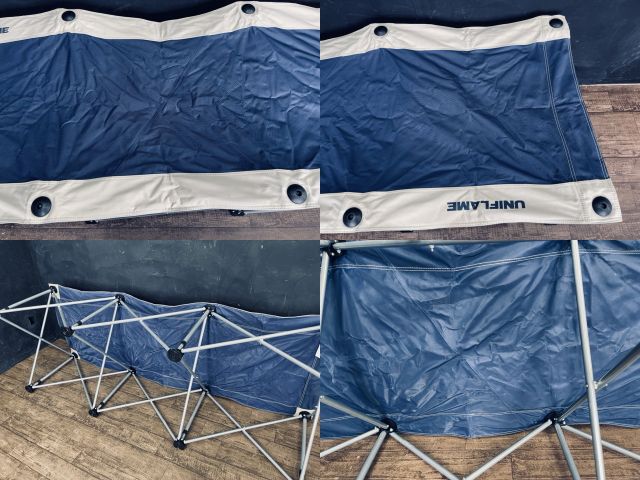 フォールディングコット【】廃盤カラー ブルー系 希少 UNIFLAME