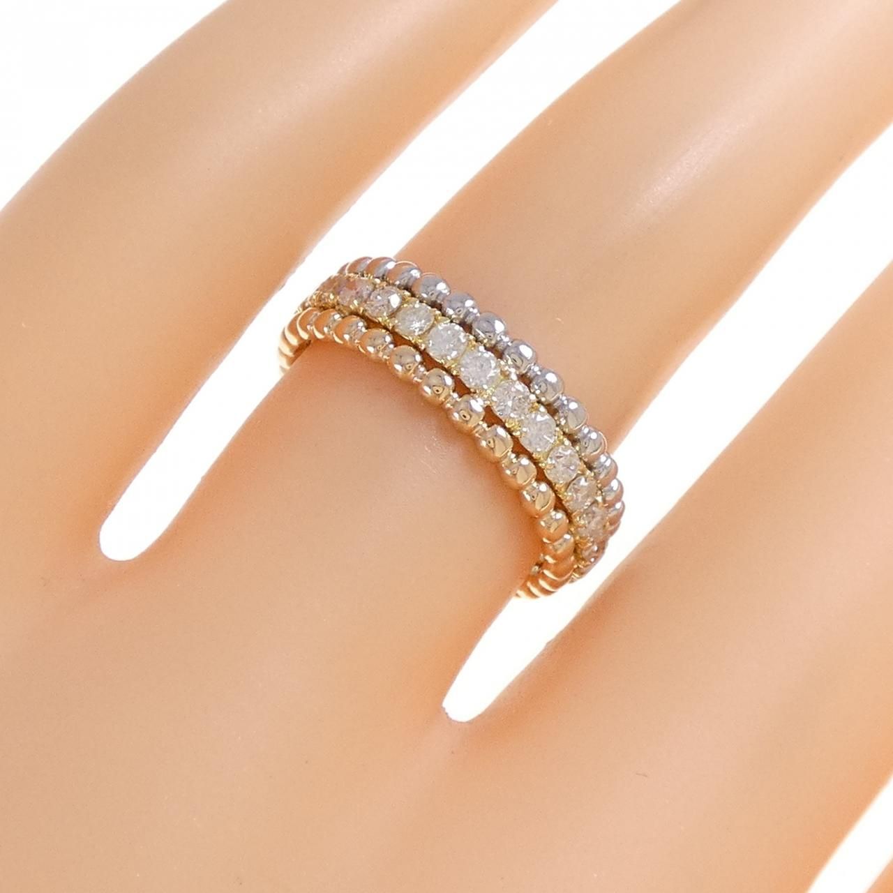 K18YG/PT900 ダイヤモンド リング 0.50CT K18YG ダイヤモンド リング