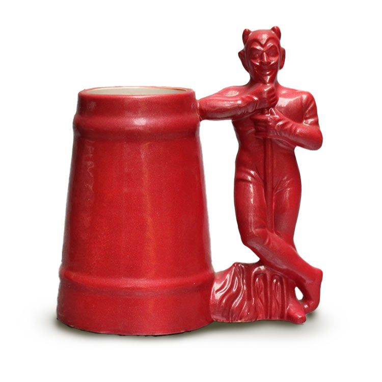 フィギュア 人形 レッドデビル ユーテンシルホルダー 陶器製 年代不明 高さ19×幅17×奥行10.2cm ヴィンテージコレクション ビンテージ レア カンパニーキャラクタ デッドストック キャラクターアメキャラ アメ雑