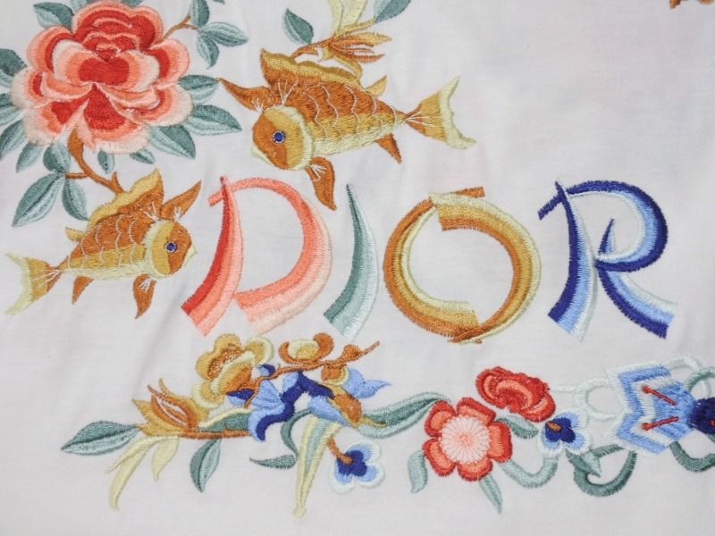 Christian Dior - Christian Dior クリスチャンディオール タンクトップ ノースリーブ 2P12155001 サイズ38 ホワイト フラワー ガリアーノ期 美品 中古 4b004577 Christian Dior クリスチャンディオール タンクトップ