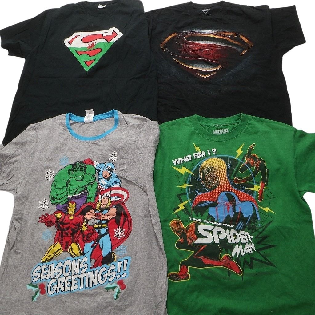 マーベル　DC まとめうり 古着卸 まとめ売り マーベル DCコミック 半袖Tシャツ 16枚セット