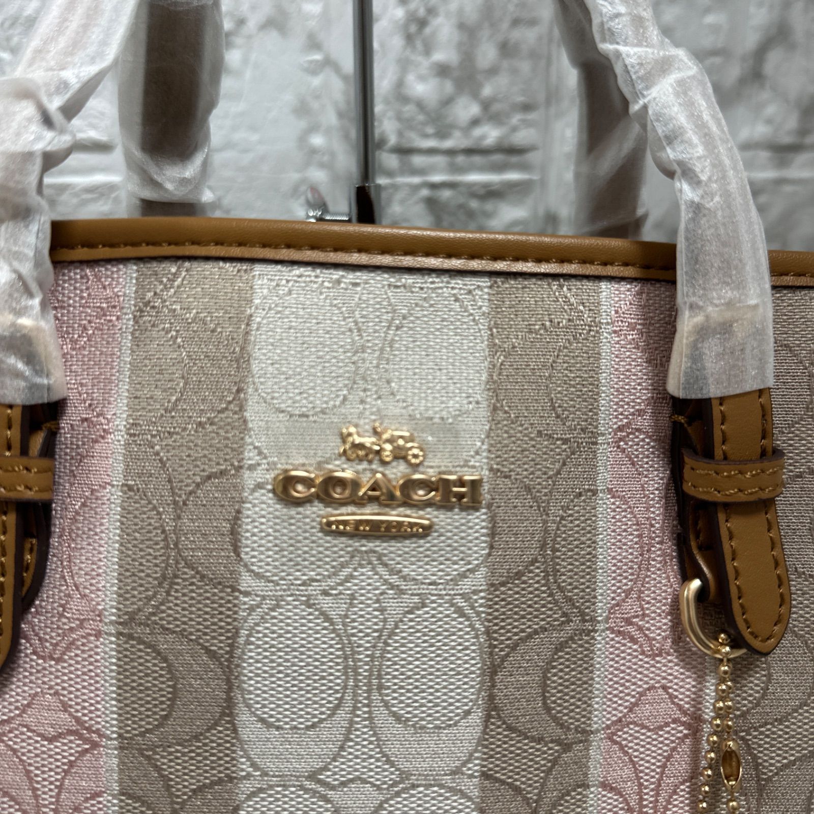 新品☆COACH シグネチャーJQストライプ モリー トート25 C8416 - メルカリ