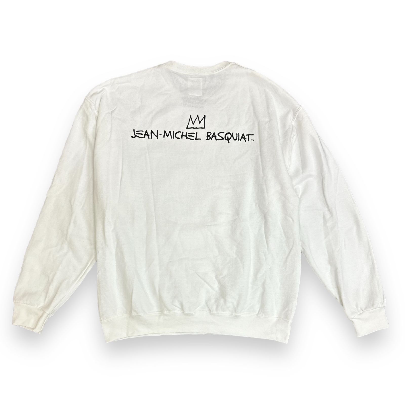 定価18700円 WACKO MARIA 23SS JEAN-MICHEL BASQUIAT CREW NECK SWEAT SHIRT バスキア  クルーネックスウェット トレーナー ワコマリア コラボ ホワイト L 74077A5 - メルカリ