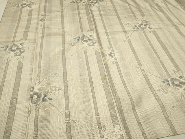 平和屋着物○本場大島紬 白大島 枝花文 総絣 正絹 逸品 CAAQ9584th