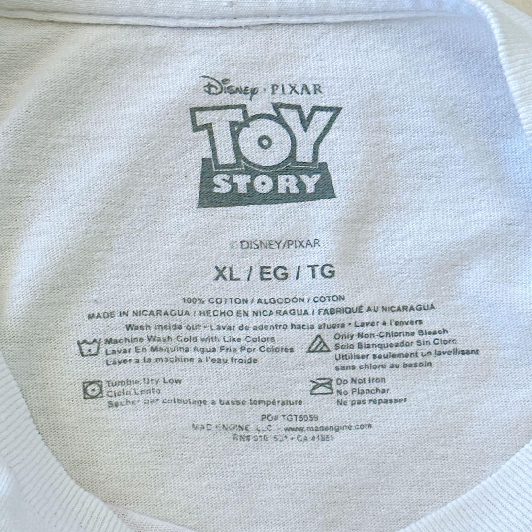 ディズニー ピクサー　トイストーリー　ピザプラネット　プリントTシャツ　00s disney Pixar Cartoon print Tshirt XL size