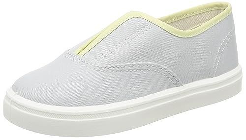 [ムーンスター ライフスタイル] スニーカー SKOOLER/KIDS KACKS 〔キッズカックス〕 国産 スリップオン グレーライム 17.0 cm 2E