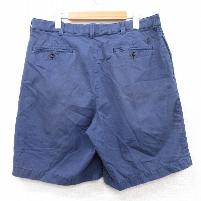 ラルフローレン シルクコットン ショーツ ブラック W35 古着 90's Ralph Lauren”ラルフローレン”2タック ショーツ シルク