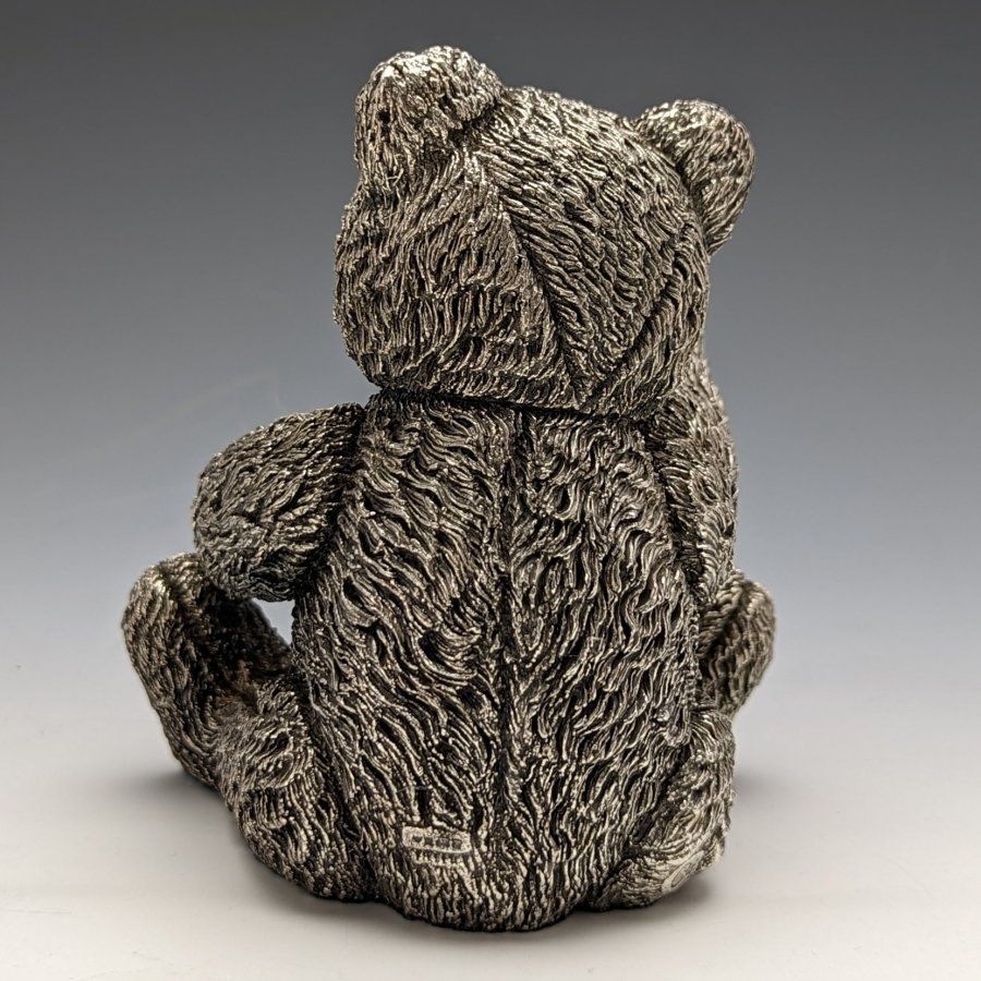 カントリーアーティスト社 テディベア 純銀張り彫刻 フィギュリン 501g 英国 カントリーアーティスト社 テディベア 純銀張り彫刻 フィギュ