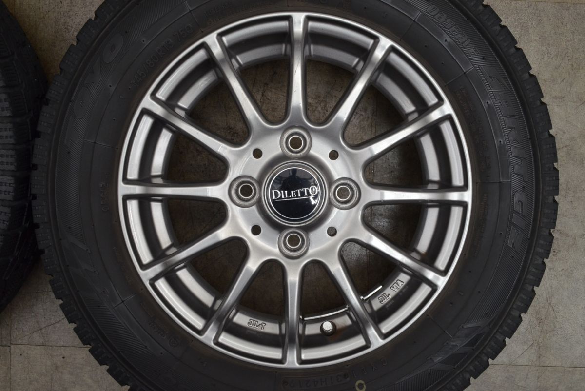軽自動車サイズ DILETTO 13in 4.00B 43 PCD100 トーヨー145|80R13 N-BOX モコ ワゴンR アルト タント ムーヴ ミラ プレオ FFCRYSTALESIA_COM