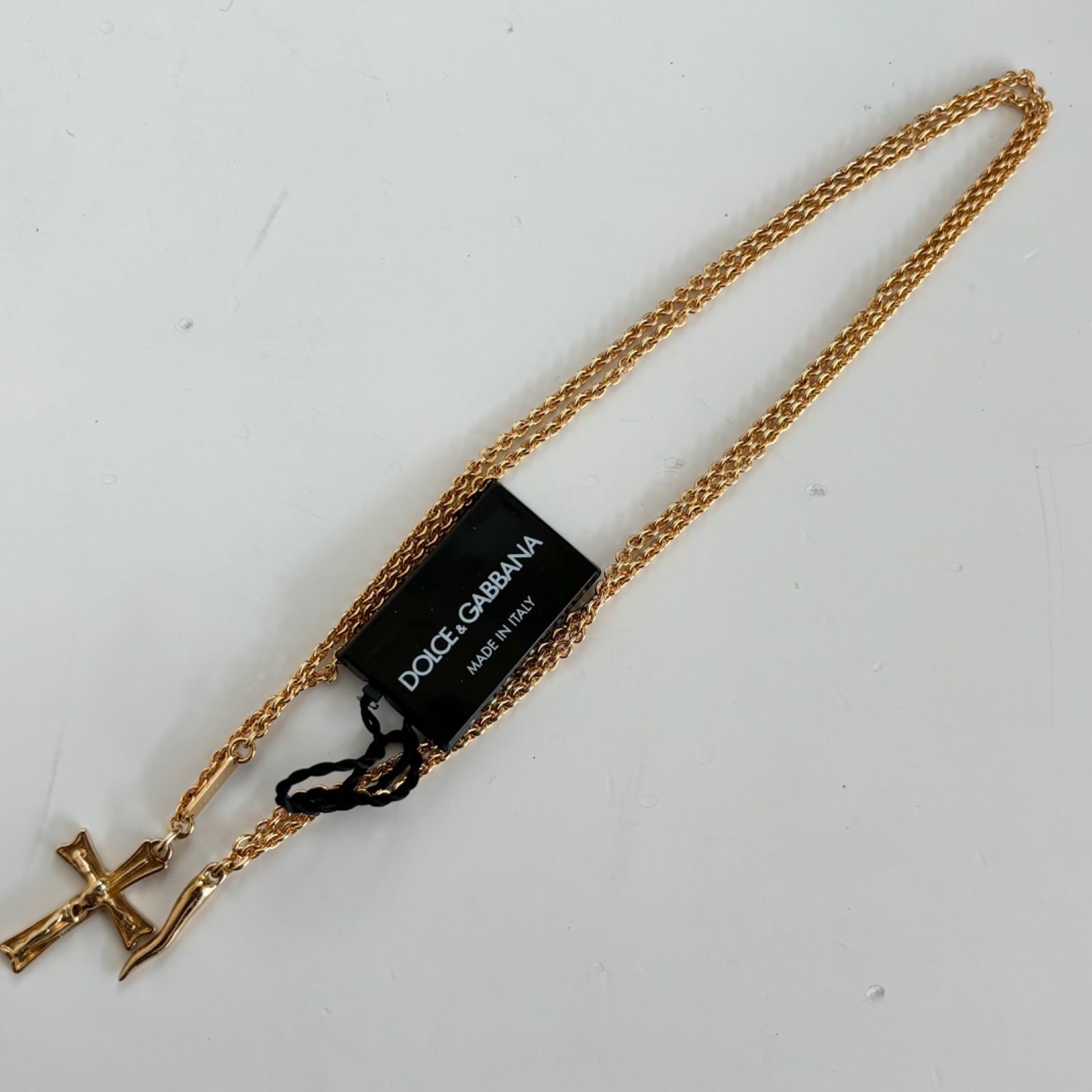 ドルチェ&ガッバーナ ロザリオ クロス 十字架 ネックレス ゴールド
