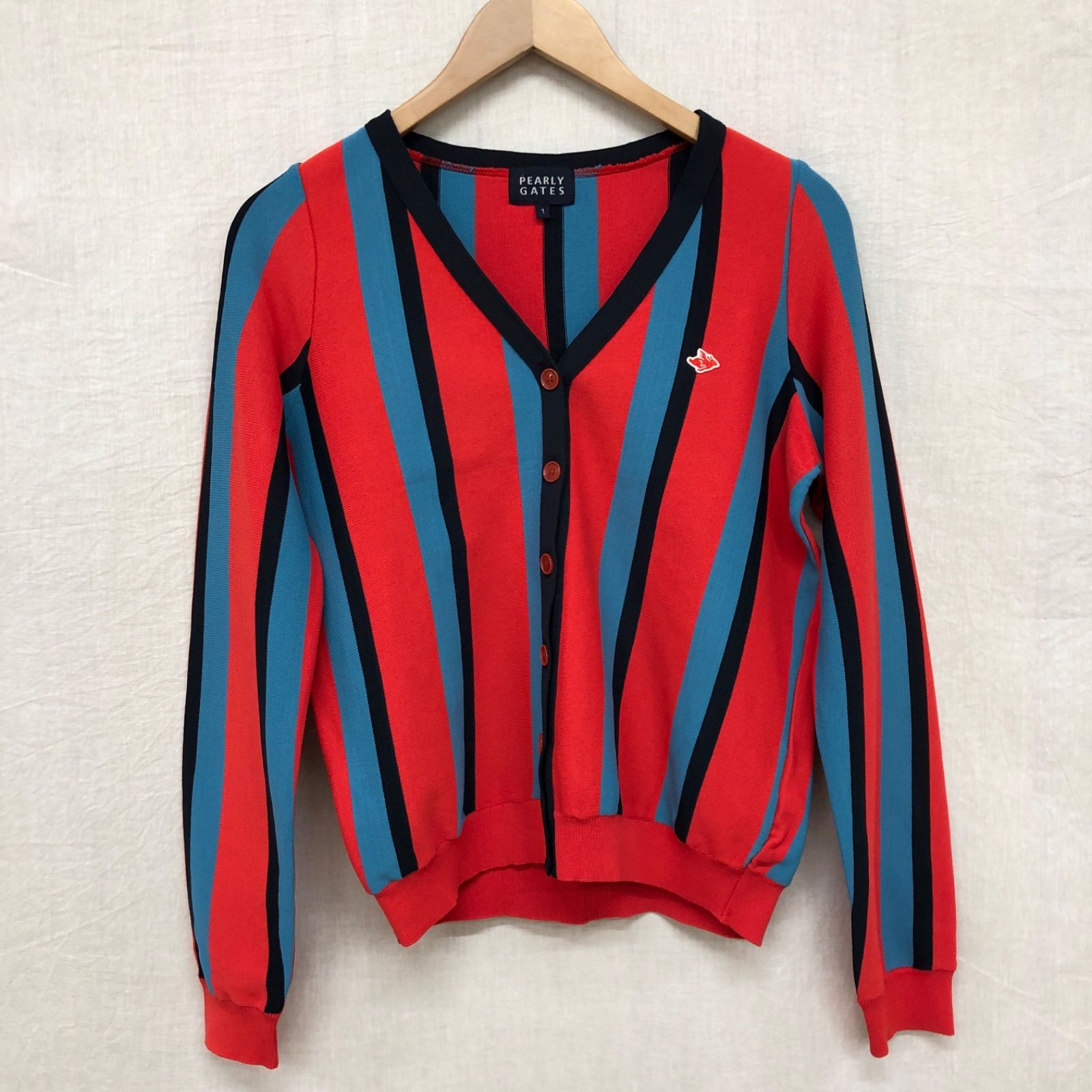 パーリーゲイツ レディース ゴルフウェア 日本製 マルチストライプ