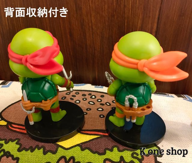 4個セット【ミュータント・タートルズ 可動式 スマイルフィギュア