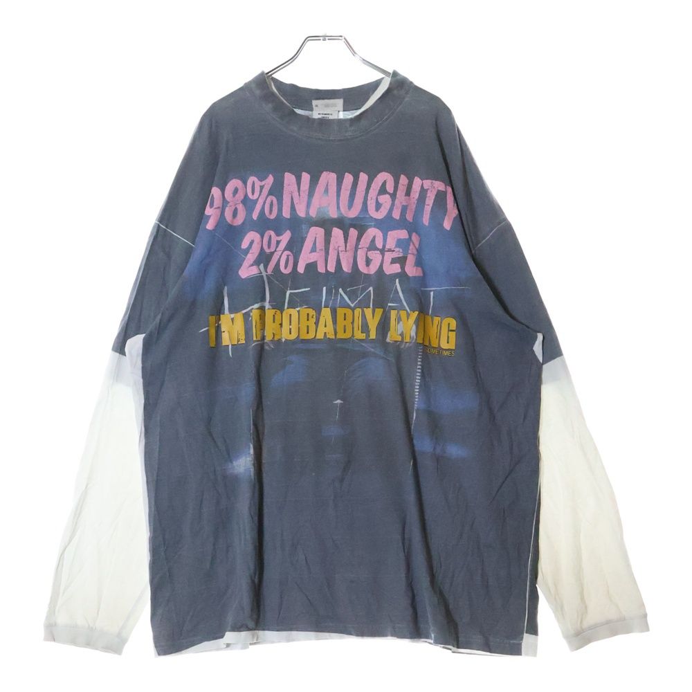 ヴェトモン 転写プリントオーバーサイズ長袖カットソー XS ヴェトモン