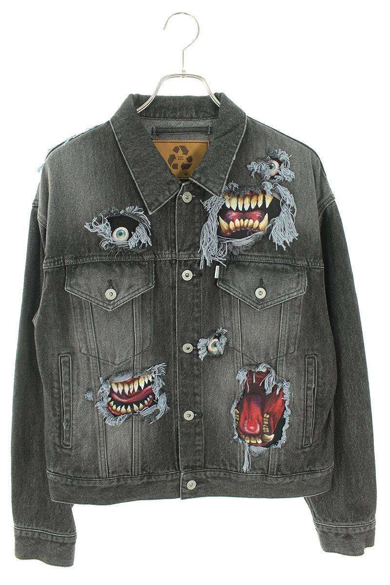 ダブレット  21AW  RECYCLE DENIM MONSTER REPAIR JACKET/21AW11BL125 モンスターリペア加工リサイクルデニムジャケット メンズ M