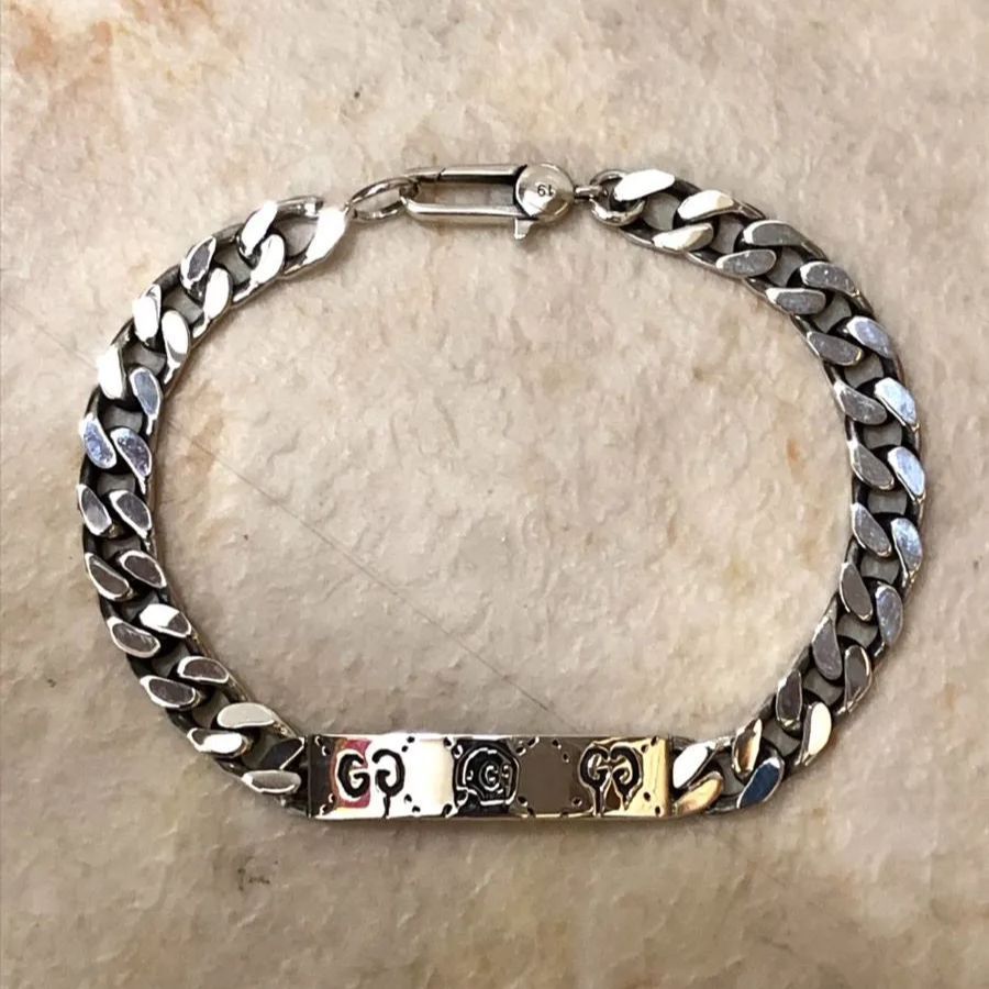 グッチ シルバー ゴーストブレスレット GUCCI グッチ ブレスレット ゴースト サイズ19 シルバー 925