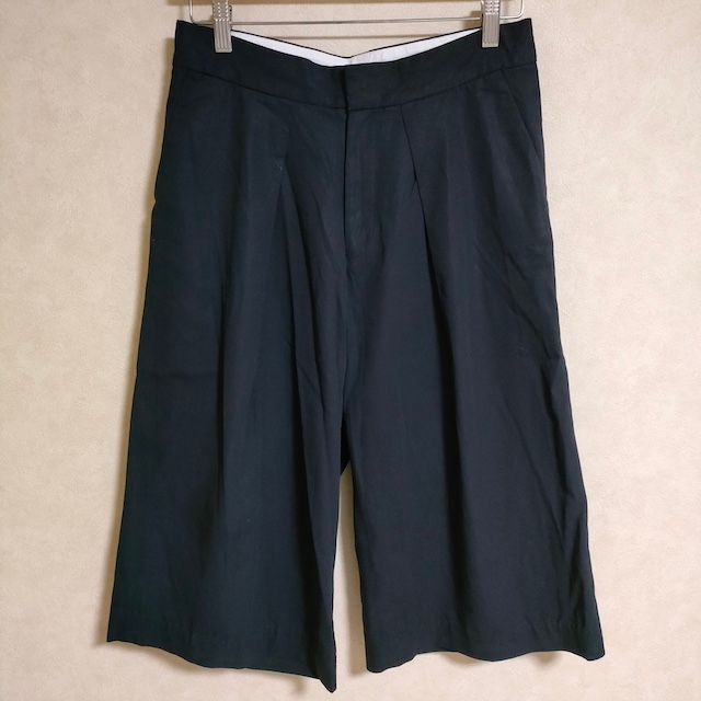 R&D.M.Co- ガウチョパンツ サイズM コットン キュロット ネイビー  