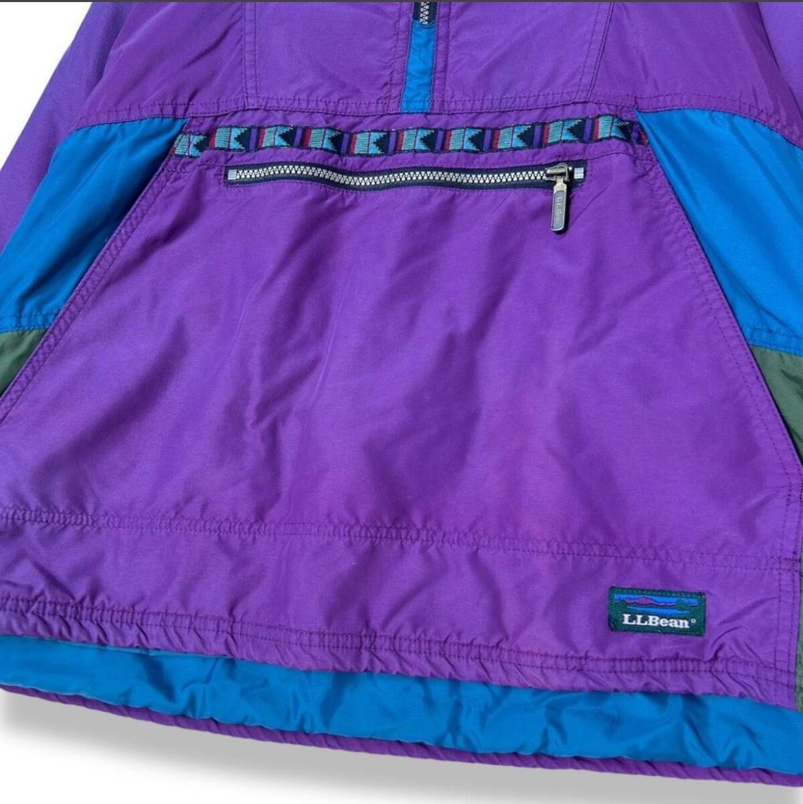 エルエルビーン アノラックパーカー 中綿入り プルオーバー ピンク