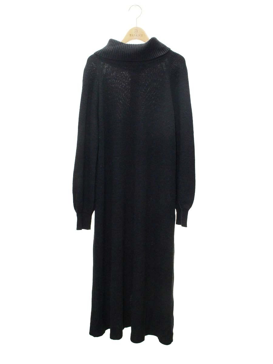 ブルーレーベルクレストブリッジ 55J79-643-09 ワンピース 38 ブラック ニット リボン ITLVS5S2Z54G