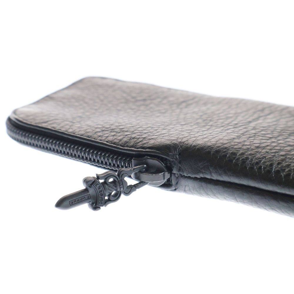 クロムハーツ メガネケース レザー クロスパッチ ダガーファスナー クロス クロムハーツ メガネケース レザー クロスパッチ ダガー