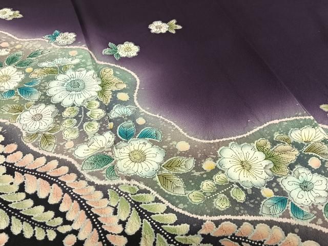 平和屋着物○訪問着 辻が花 絞り 暈し染め 正絹 逸品 AAAW9101zg