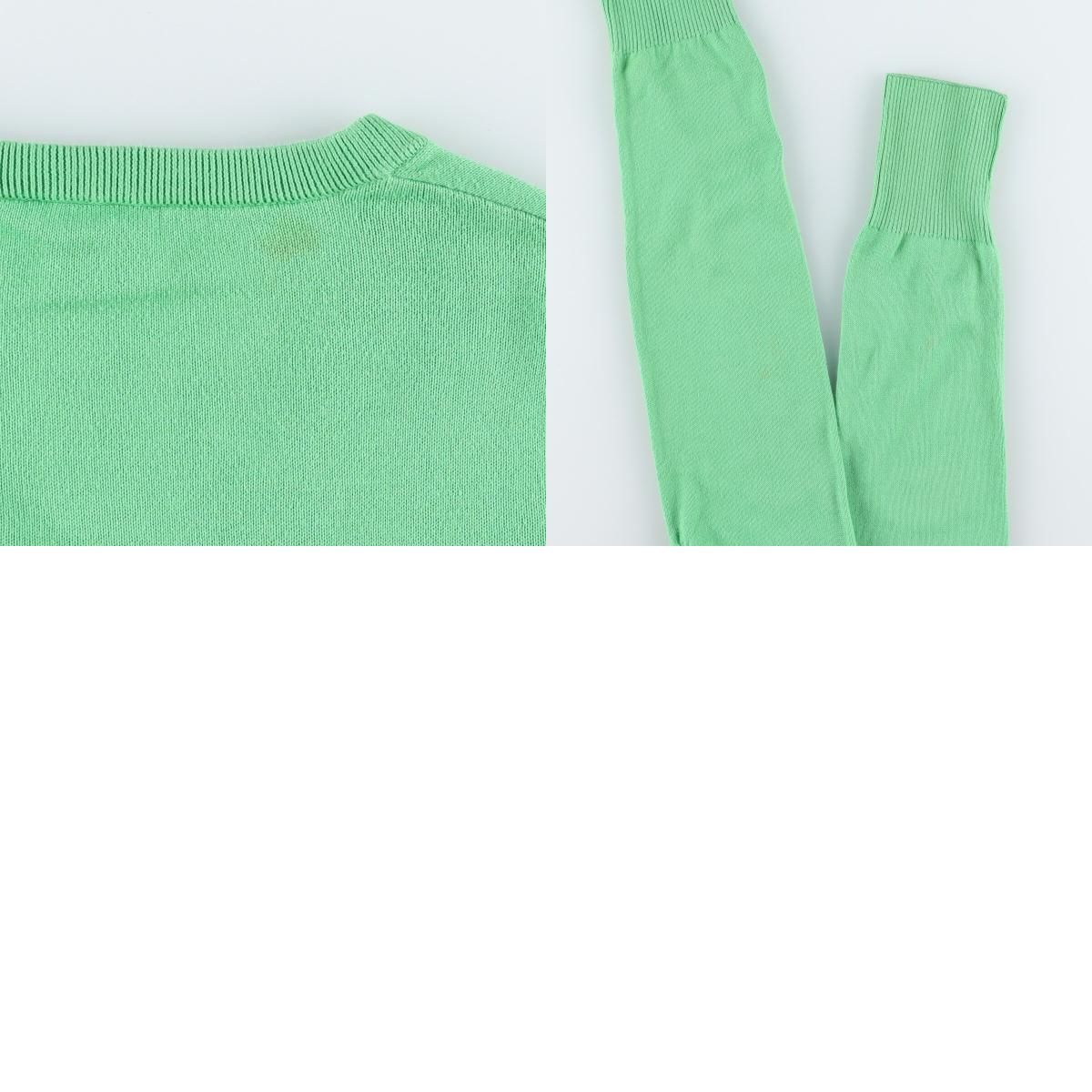 LACOSTE - 古着 ラコステ LACOSTE フランス企画 Vネック コットンニットセーター レディースL相当 /eaa488896 LACOSTE - 古着 ラコステ LACOSTE フランス企画 Vネック