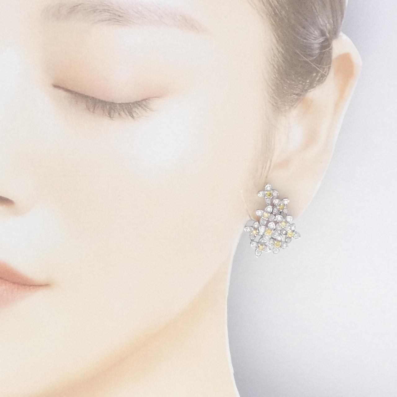 ダイヤモンド イヤリング k18wg BRIGHTEST STAR DIAMOND EARRINGS 