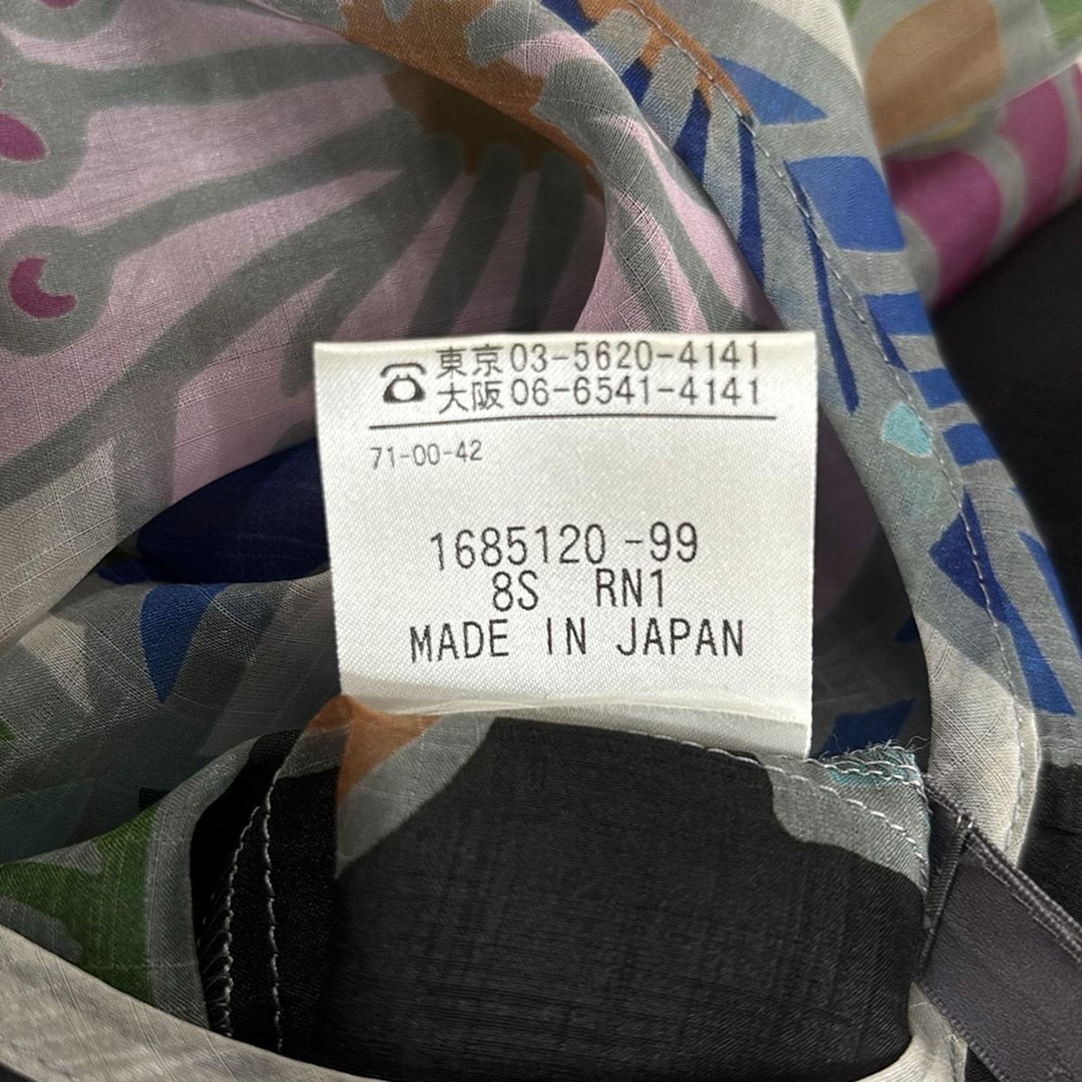 #snc トクコ TOKUKO1erVOL ワンピース 9 黒 ピンク 半袖 柄 裾フリル レディース [826922] TOKUKO 1er VOL 近年モデル チュニック カットソー ハイネック