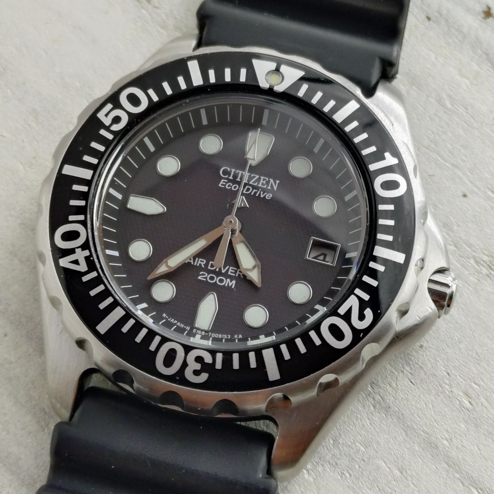CITIZEN シチズン E168-T005446 エアダイバー200m エコドライブ 稼動品 