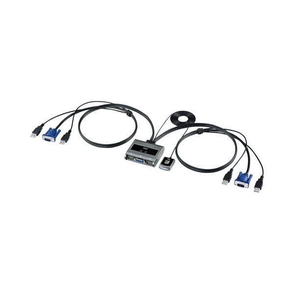 サンワサプライ パソコン切替器 エミュレーション非搭載 手元スイッチ付き SW-KVM2UUSN2