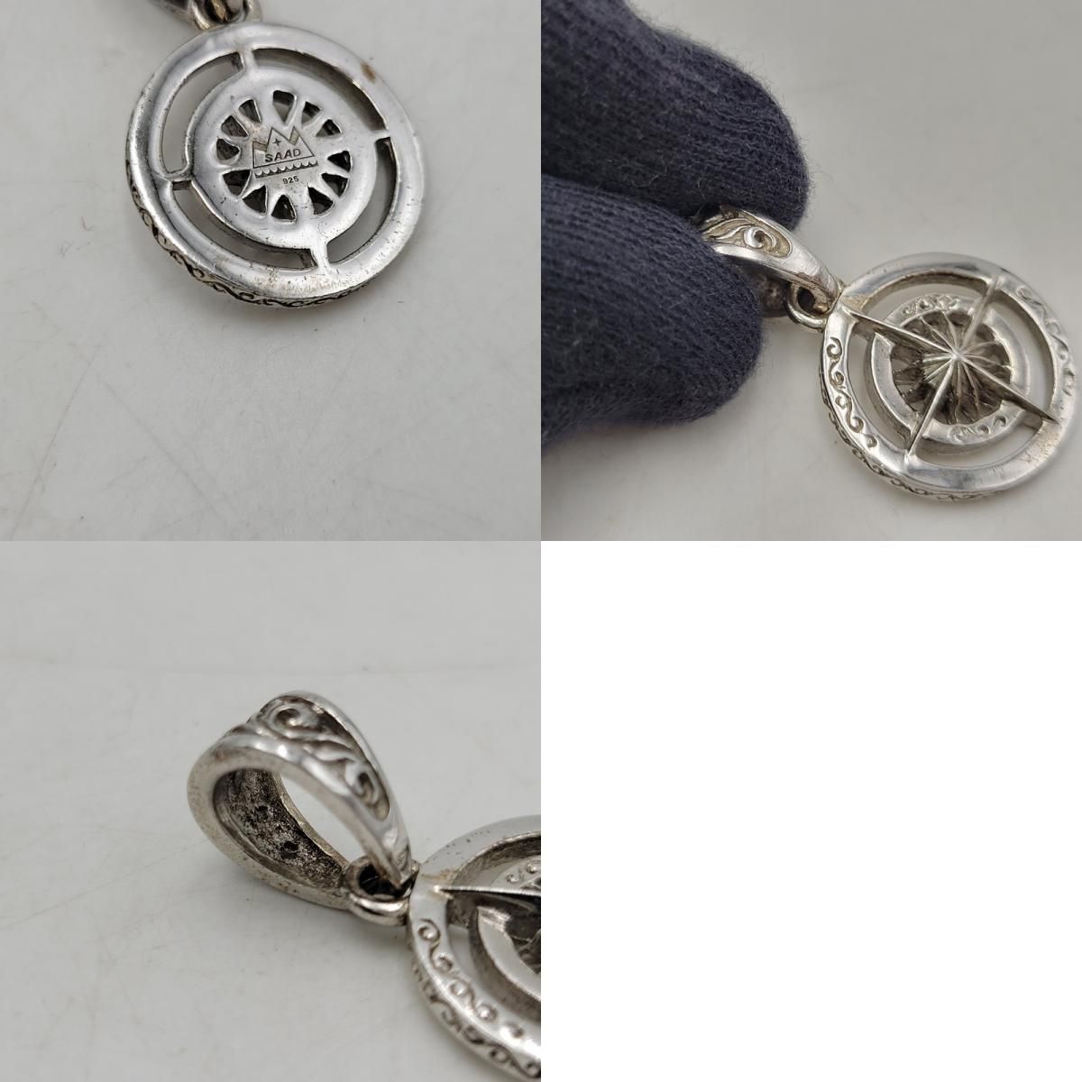 中古品】 SAAD サード 925 SUN SYMBOL ARABESQUE PENDANT TOP