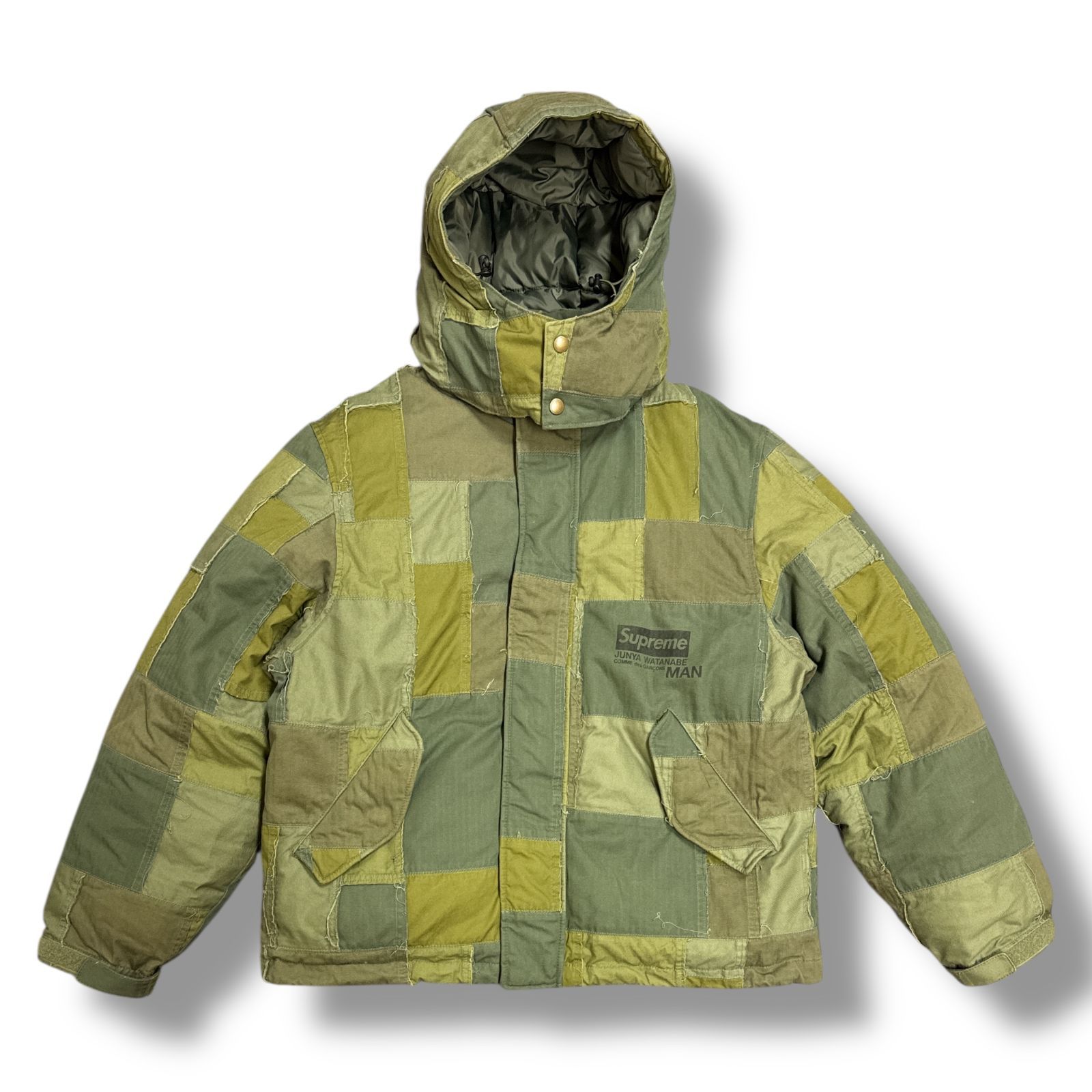 国内正規 Supreme 21AW JUNYA WATANABE MAN レザー ボックスロゴ スウェット パーカー シュプリーム コムデギャルソン ジュンヤワタナベ L シュプリーム SUPREME ×JUNYA WATANABE COMME des GARCONS MAN