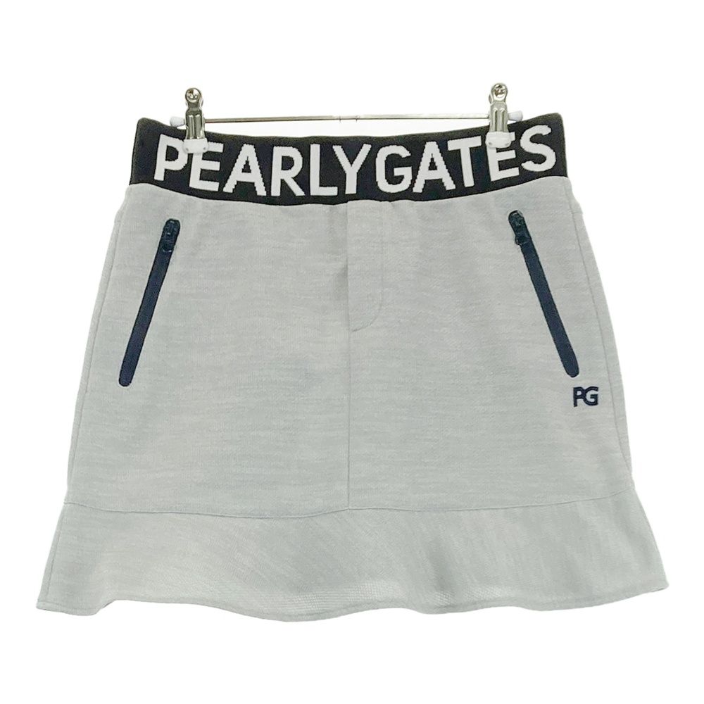 サイズ：0 PEARLY GATES パーリーゲイツ  スカート ロゴプリント ブラック系 [240101446160] ゴルフウェア レディース ストスト PEARLY GATES(パーリーゲイツ) スカート｜中古ゴルフウェア通販